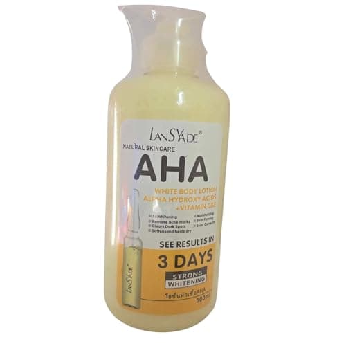 Image of LANSYADE AHA 3 DAYS STRONG WHITENING BODY LOTION WITH VITAMIN C & E 500 ML