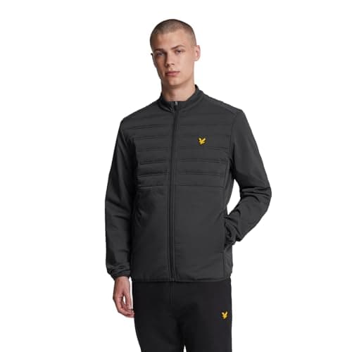 Image of Lyle & Scott Mid Jackets Hybrid Double Baffle Jacket Z865 Jet Black, M