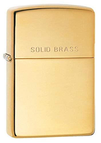 Image of Zippo Windproof Lighter - Classic - Gold - High Polish Brass - Refillable - Reusable - Gift Box - Made in USA