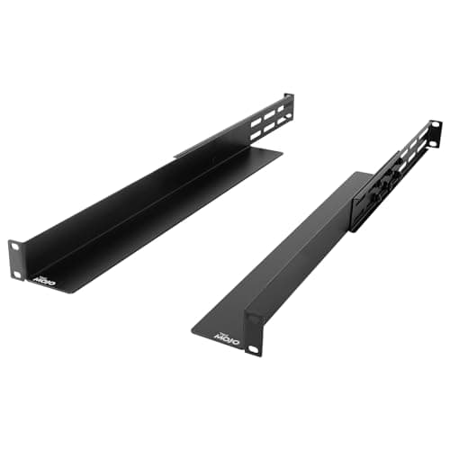 Image of Tecmojo 1U Server Rack Rails, 4-Post Rack Shelf for Server/UPS/HPE/PowerEdge, Rack Mount Shelf with Adjustable Depth 20.9-32in(53-81.2cm), 120lbs(54kg) Capacity