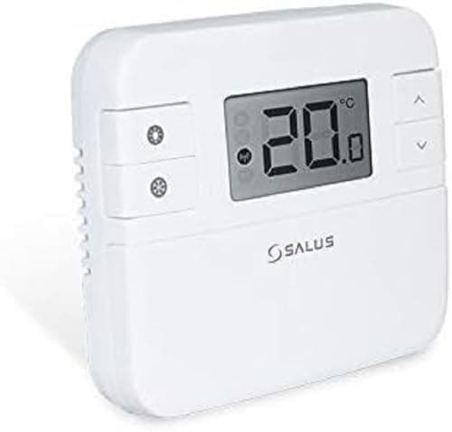 Image of Salus RT310 Digital Wired Room Thermostat - Non-Programmable Heating Control for Combi Boilers, Volt Free & 230V Compatible, Easy Install Replacement, Large Backlit LCD