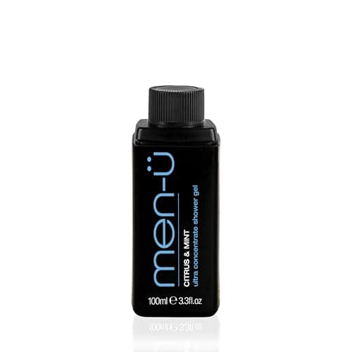 Image of men-ü CITRUS & MINT SHOWER GEL 100ml Refill - Ultra concentrate mens body wash! Travel shower gel men, Long lasting, Vegan, Fresh Fragrance! 100ml shower gel Refill