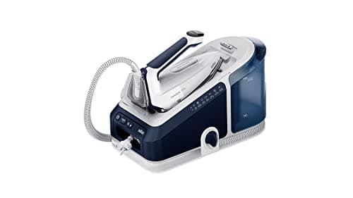 Image of Braun CareStyle 7 Pro IS7282BL, Steam Generator Iron with FreeGlide 3D Technology, Smart iCareMode, Vertical Ironing, Anti Drip, Detachable 2L Water Tank, 2700W, Blue