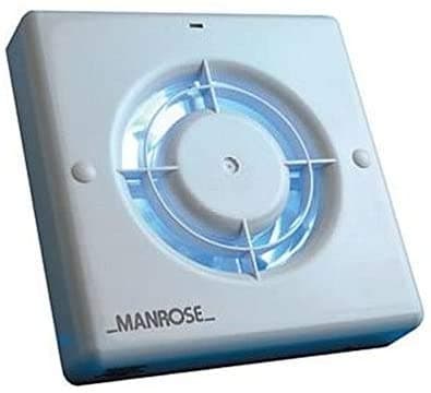 Image of Manrose XF100LV Bathroom Extractor Fan 12 Volt AC SELV 100mm 4” Wall or Celing Mounted - White