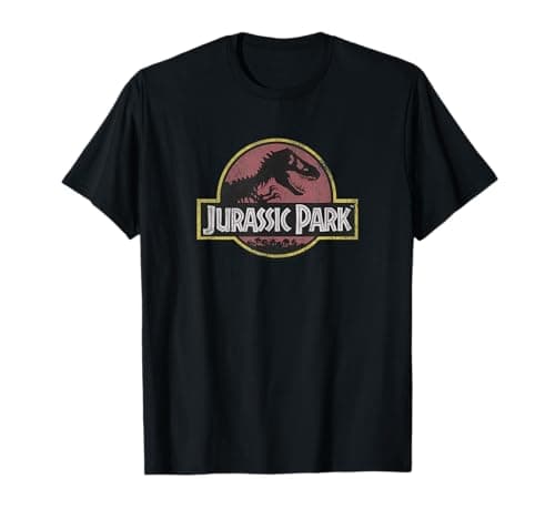 Image of Jurassic Park Original Fossil Silhouette Faded Logo T-Shirt