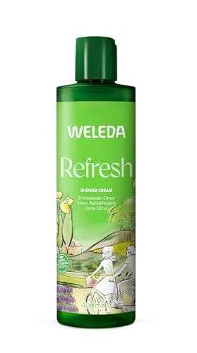 Image of Weleda Refresh Shower Gel with Citrus, Body wash with natural essential oils, For Men & Women, Dermatologically tested, Vegan, 96% Recycled Packaging, 400ml