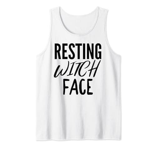 Image of Resting Witch Face - Funny Halloween Tank Top