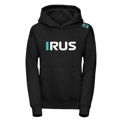 Image of Unixsex George Russell Hoodie Formula One Race 2025 Hooded Sweat 63 Racing Hoody With Free UK Shipping (S, Black)