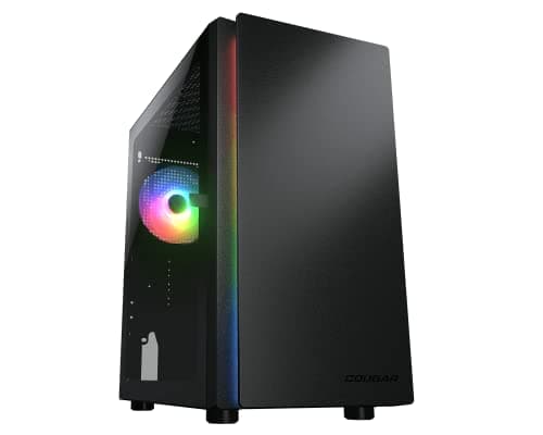 Image of COUGAR Purity RGB Pure and Elegant ARGB Mini Tower Case - Black (Black)