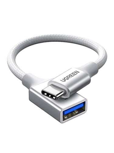 Image of UGREEN USB C to USB Adaptor,10Gbps Aluminum USB C Adapter OTG Cable,Type C Male to USB 3.2 Female Transfer Compatible with MacBook/iPad Air/Pro 2022 Galaxy S22 Dell XPS and more Type C Devices(Silver)