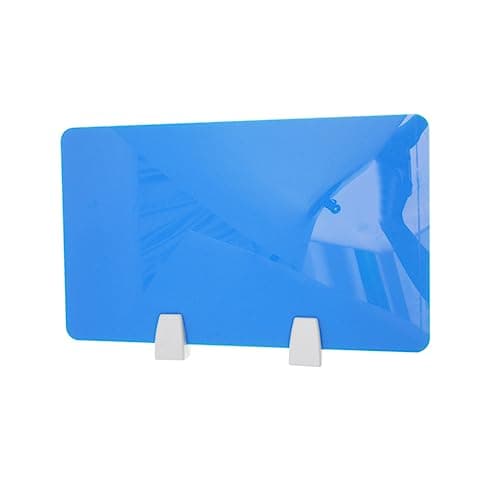 Image of HAPINARY Desk Divider Acrylic Desktop Partition Board with Clamp 50x30cm Blue Office Desktop Baffle for Office Use and Desk Decoration