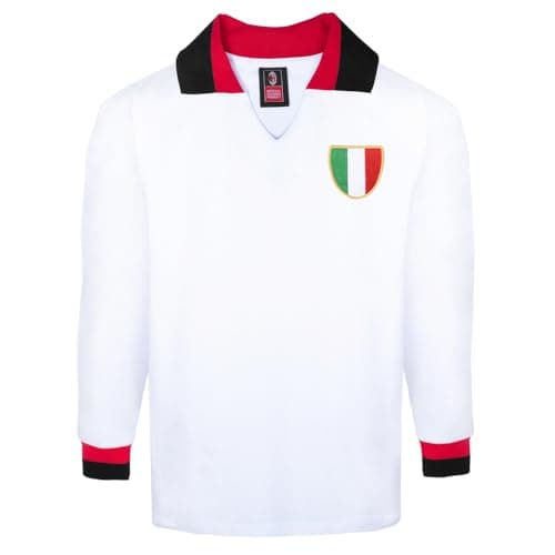 Image of AC Milan 1963 European Cup Final Retro Shirt White Medium
