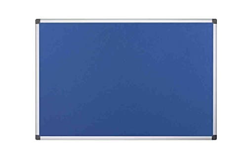 Image of Bi-Office Notice Board Maya, Blue Felt, Aluminium Frame, 240 x 120 cm