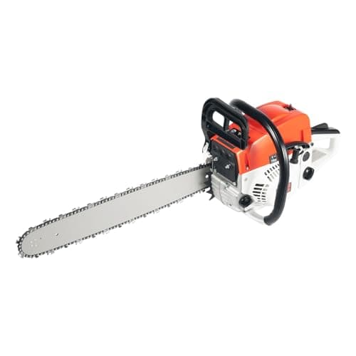 Image of Charocean 52cc Petrol Chainsaw 20 Inch Cordless Chainsaw 2000W Chain Saw, Self-Starting with Fuel Mixing Bottle, Hyundai Chainsaws Petrol Kit for Wood Cutting, Pruning, Gardening, DIY (20 inch)