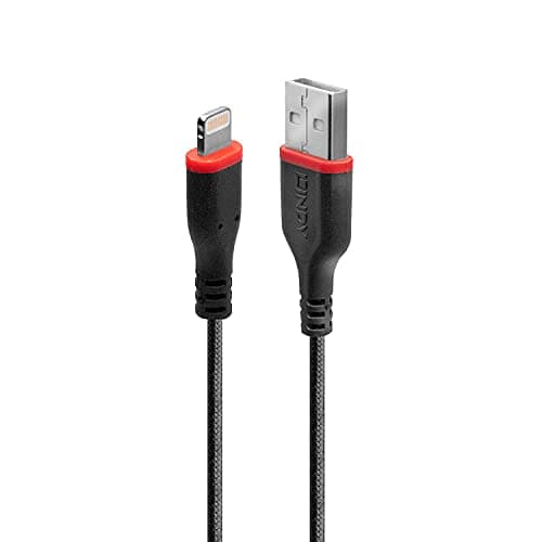 Image of LINDY 0.5m Reinforced USB Type A to Lightning CHARGE & SYNC Cable
