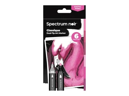 Image of Spectrum Noir Classique Blend Twin Tip Blendable Alcohol Based Marker Set - Pack of 6 - Exotic Pinks