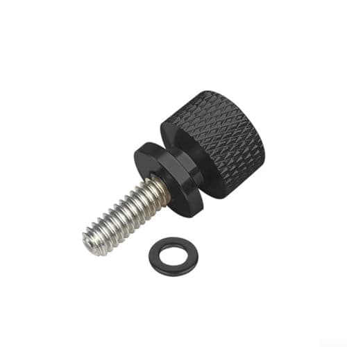 Image of GANCEI Cnc Aluminum 6Mm Quick Release Seat Bolt Screw With Washer, Knurled Head, For Highway Gliding Motorcycles, Fit, For Motorcycle Seat Mounting(Black)