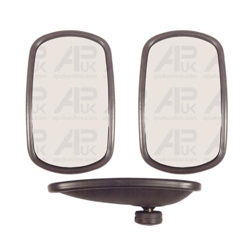 Image of Pair of Universal Wing Mirror Head & Glass 10" x 6" Tractor Digger Lorry Truck