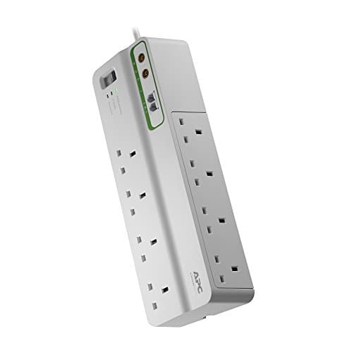 Image of APC Surge Arrest Performance - PMF83VT-UK (8 Outlets, Video (Coax) and Phone Protection, Equipment Protection Policy 100.000 €), 270B435