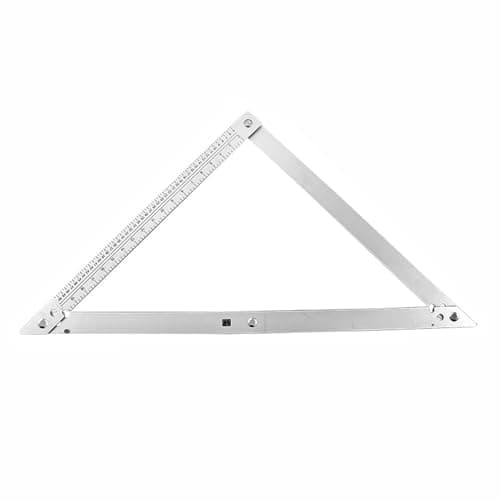 Image of Folding Square, Aluminium Folding Frame Square Foldable Professional Builders Angle Measuring Ruler for Woodworking Decoration Construction (59cm*59cm*84cm)