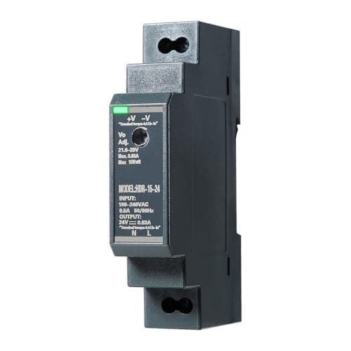 Image of ring din rail transformer 24V power supply dc 24v 0.63A 15W din rail switching power supply input AC100V-240V output DC24V for ring door bell industrial automation