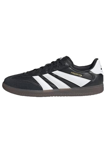 Image of adidas Unisex Predator Freestyle Indoor Football Shoes, Core Black/Cloud White/Gold Metallic, 12 UK