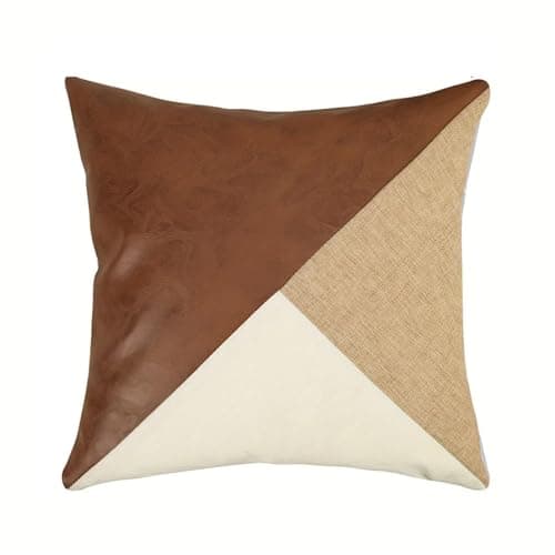 Image of CQAHDSEVF Throw Pillow Cases, Cushion Covers 2Pcs Triangle Splicing Multicolor 45x45cm Sofa Pillow Bay Window Decoration(Colors01)