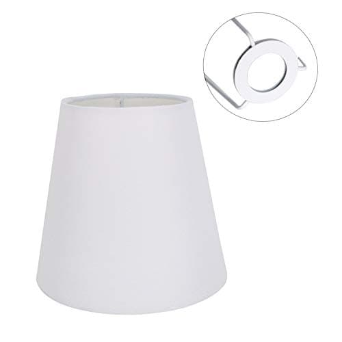 Image of Eastlion 5.5" E14 Screw Fabric Light Shade Candle Chandelier Lampshades Small Droplight Wall Lamp Shade,White