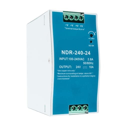 Image of Voyoo NDR-240-24 24V 240W DIN Rail Power Supply DC 24V 10A Multiple Protection Functions Industrial