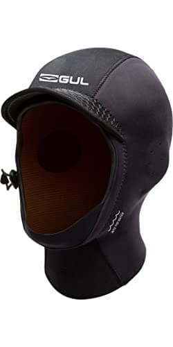Image of Gul Mens 3mm Sdl Peaked Surf Hood Black - Thermal Warm Heat Layer Layers