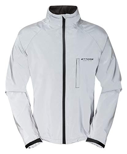 Image of Ettore Mens Cycling Jacket Waterproof Breathable High Visibility Reflective Silver - Night Glow - L