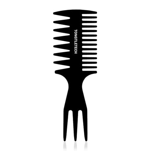 Image of Texture Comb–Men Hair Wide Tooth Comb Styling Combs Women Men Oil Head Hair Combs Detangling Coloring Brushes for Salon and Barber, Black