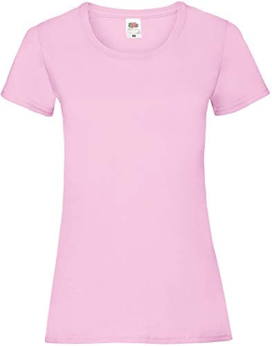 Image of Fruit of the Loom women's value weight t-shirt, lady-fit - Pink - X-Large
