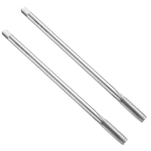 Image of sourcing map 2pcs Straight Flute Thread Taps, M8 x 1.25 H2 150mm Extra Long Metric Screw Machine Tap Threading Tapping Tools, High-Speed Steel 6542 (HSS 6542)