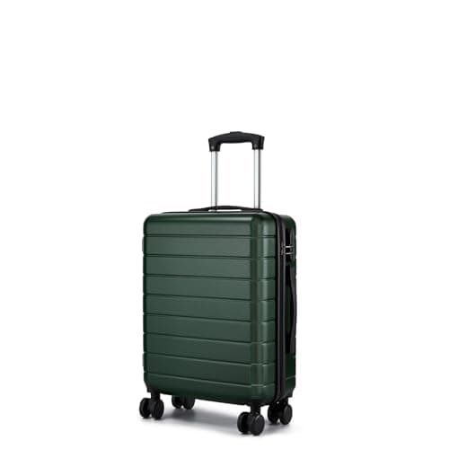 Image of Shavont 55x40x20 Ryanair EasyJet Carry On Suitcase, Lightweight ABS Hand Luggage for Short Trips, Hard Shell Cabin Bag with 4 Spinner Wheels, Combination Lock and Telescopic Handle (Green)
