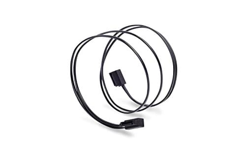 Image of SilverStone SST-CP11-500 - Ultra Thin SATA III 6 Gbps Cable, laterial 90° angled, super low profile connectors, 50cm