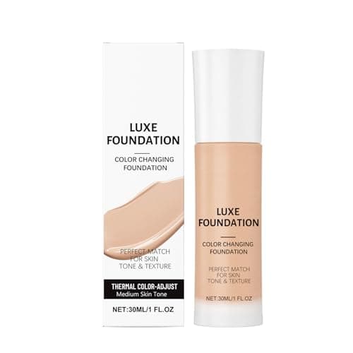 Image of Medium Skin Tone Colour Changing Foundation,Temperature Adaptive Liquid Foundation,Natural Flawless Finish Buildable Coverage,Long Lasting Breathable,Matt Finish & High Moisturizing, Light, Non-greasy