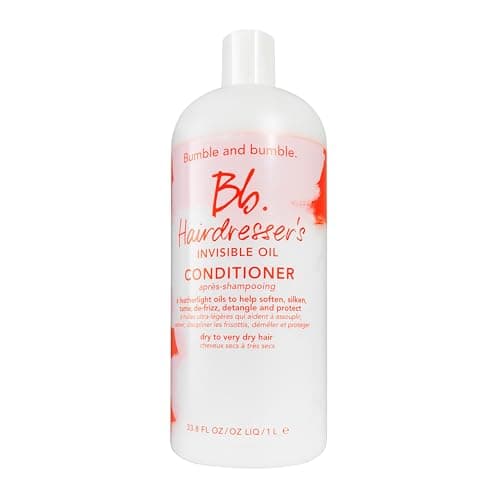 Image of Bumble and bumble. Hairdresser's Invisible Oil Hydrating Conditioner | Hydrating, Anti Frizz, Shine, Color Safe | Curly, Wavy, Straight | With Argan, Grapeseed + Coconut Oil, 1000 ml