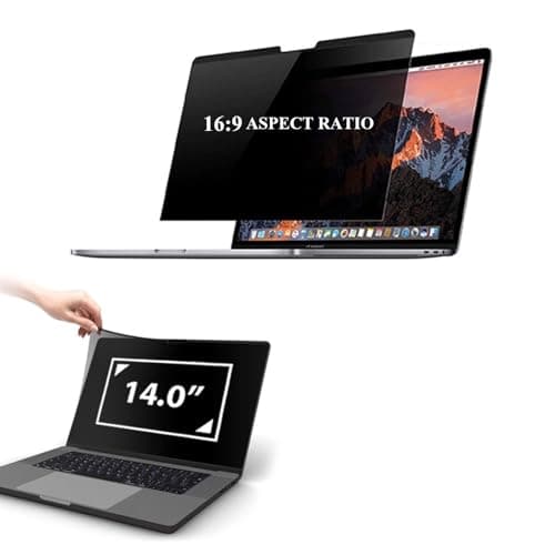 Image of AJPARTS UK Laptop Privacy Screen 14 Inch for Hp/Dell/Acer/Lenovo/ThinkPad/Samsung/Asus/Sony, Removable 16:9 Aspect Laptop Privacy Shield, Anti Blue Light Glare 14 Inch Laptop Privacy Filter