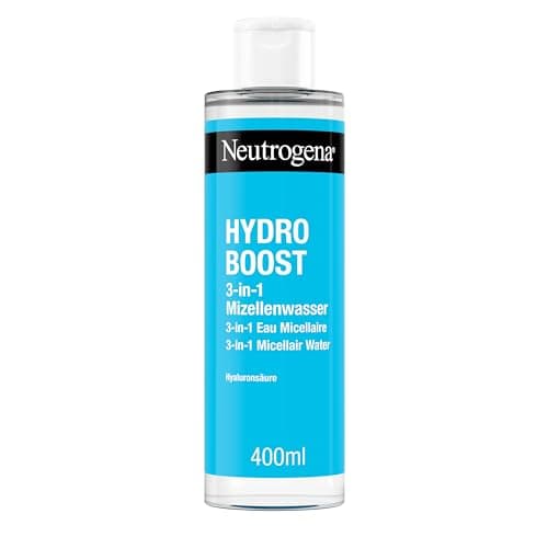 Image of Neutrogena Hydro Boost 3-in-1 Micellar Water (400 ml), Moisturising Face Cleanser with Hyaluronic Acid, Gentle Makeup Remover Without Rubbing, Suitable for Sensitive Skin
