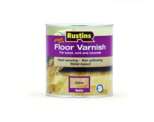 Image of Rustins Floor Varnish Clear Satin 1L - – Tough, Scratch-Resistant Protection for Wooden Floors | Easy to Apply & Fast Drying