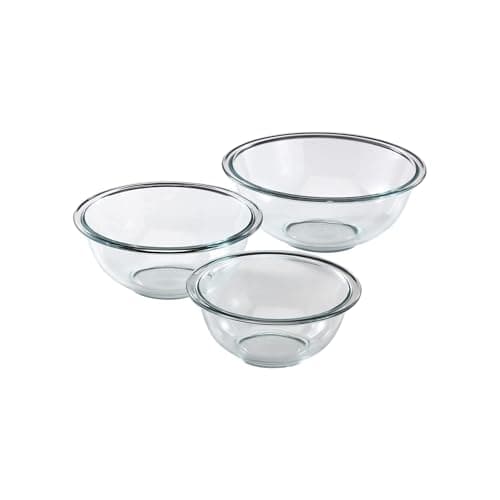 Image of Pyrex Prepware 3-Piece Glass Mixing Bowl Set