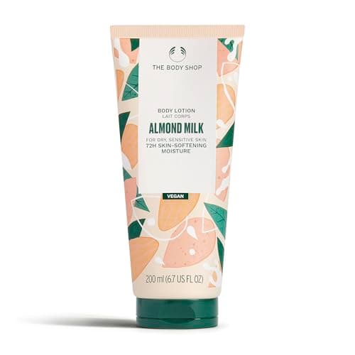Image of The Body Shop Almond Milk (1x 200ml), Body Moisturiser with Shea Butter, Body Cream for Dry Sensitive Skin, 72H Nourishing Moisture, Body Care, Non-Greasy Vegan Formula, Dermatologically Tested