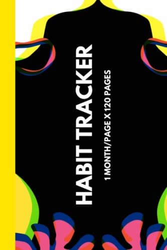 Image of Habit Tracker | 24-7 JOY Splash | Simple Habit Tracking Goal Planner To Log Daily Actions, Build Healthy Routines, Achieve Goals: 120 pages, 6x9", habit grid notebook