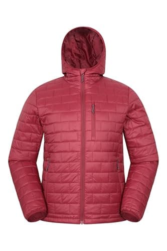 Image of Mountain Warehouse Frost Shield Mens Hooded Lightweight Padded Jacket Red M