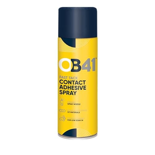 Image of OB41 Fast Tack Contact Adhesive Spray - Quick-drying - Bonds a Variety of Materials - High-Strength Adhesive - Solvent Based - 500ml