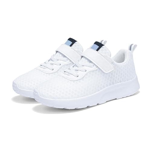 Image of Boys Girls Trainers Kids Running Shoes Fashion Trainers Comfortable Lightweight Tennis Sneakers Athletic School Shoes for Little Kids/Big Kid Size 11.5 Little Kid #01_White