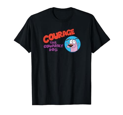 Image of Courage The Cowardly Dog Logo T-Shirt, Men, Black, 3X-Large