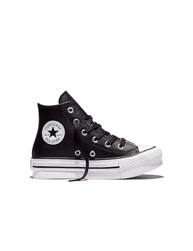 Image of Converse CHUCK TAYLOR ALL STAR LIFT PLATFORM LEATHER Sneaker Nero Da Bambino A01015C