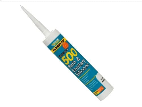 Image of Everbuild 2x 500WH Bath and Sanitary Silicone Sealant 500 310 ml - White